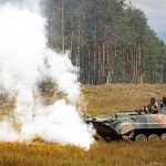Allies Role-Play Attacking Ukraine Troops on Tanks, ATVs, Motorcycles